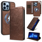 For iPhone 13 Pro Max Magnetic Case Detachable 2 in 1 Leather Wallet Phone Cover