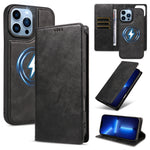 For iPhone 13 Pro Max Magnetic Case Detachable 2 in 1 Leather Wallet Phone Cover