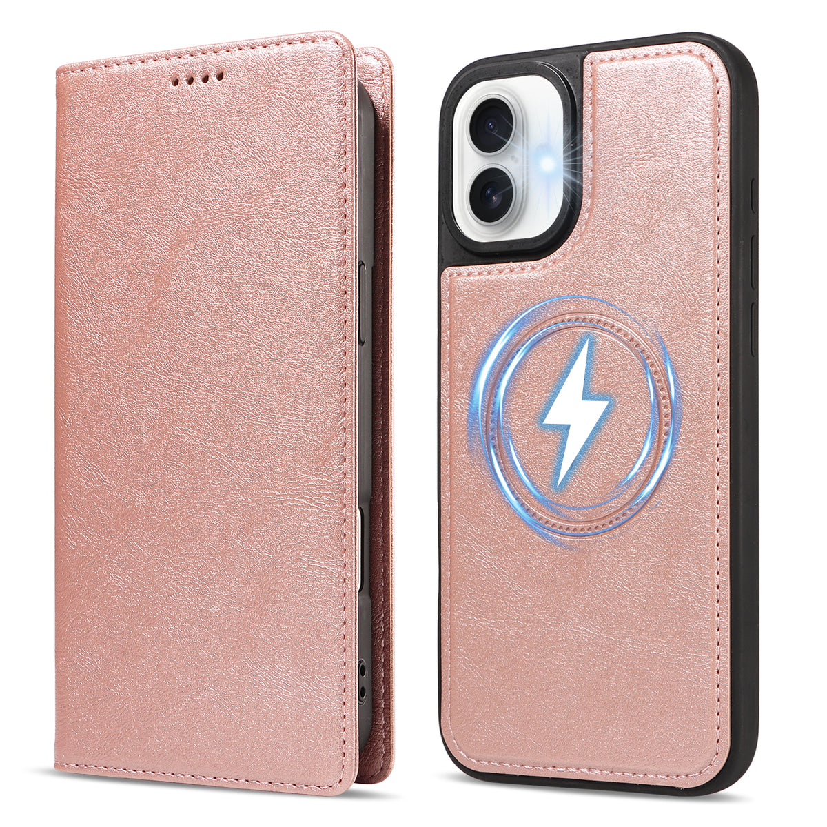 Til iPhone 16 Plus Magnetisk Etui Aftagelig 2-i-1 Læder Pung Telefon Cover