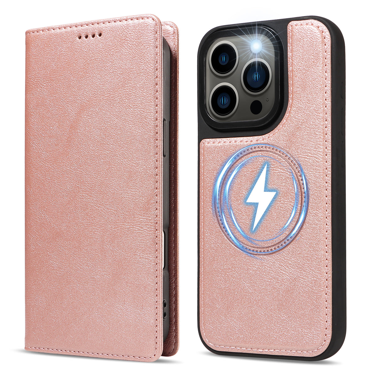 For iPhone 13 Pro Magnetic Case Detachable 2 in 1 Leather Wallet Phone Cover