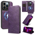 For iPhone 13 Pro Magnetic Case Detachable 2 in 1 Leather Wallet Phone Cover
