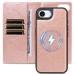 For iPhone 17e / iPhone 16e Magnetic Case Detachable 2 in 1 Leather Wallet Phone Cover