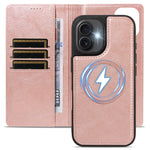 For iPhone 16 Magnetic Case Detachable 2 in 1 Leather Wallet Phone Cover