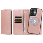 For iPhone 16 Magnetic Case Detachable 2 in 1 Leather Wallet Phone Cover