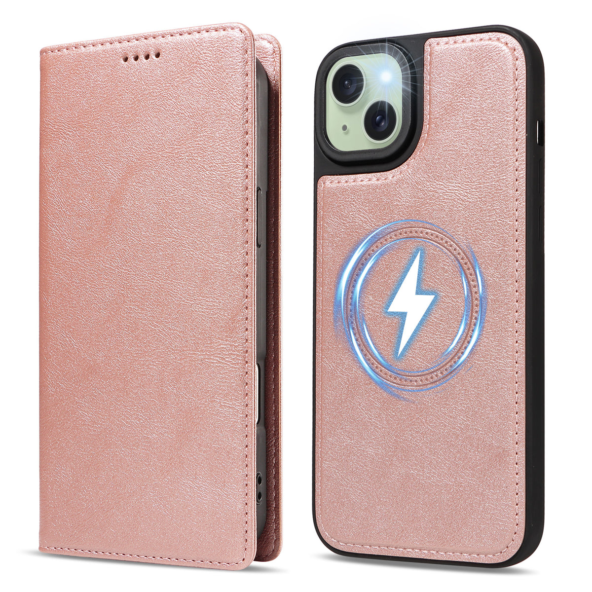 For iPhone 15 Plus Magnetic Case Detachable 2 in 1 Leather Wallet Phone Cover