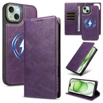 For iPhone 15 Plus Magnetic Case Detachable 2 in 1 Leather Wallet Phone Cover