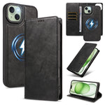 For iPhone 15 Plus Magnetic Case Detachable 2 in 1 Leather Wallet Phone Cover