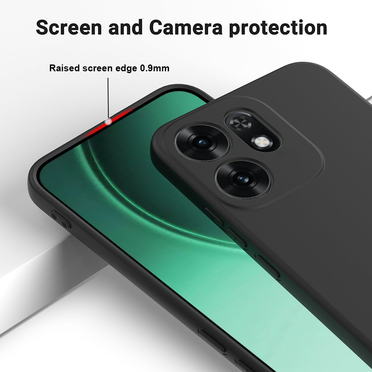For Oppo Reno16 5G (Global) Liquid Silicone Case Phone Back Cover with Hand Strap