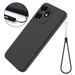 For Oppo Reno16 5G (Global) Liquid Silicone Case Phone Back Cover with Hand Strap
