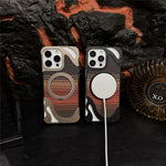 For iPhone 16 Pro Case Rotating Magnetic Kickstand Carbon Fiber Texture PC + Metal Shockproof Phone Cover
