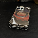 For iPhone 16 Pro Case Rotating Magnetic Kickstand Carbon Fiber Texture PC + Metal Shockproof Phone Cover