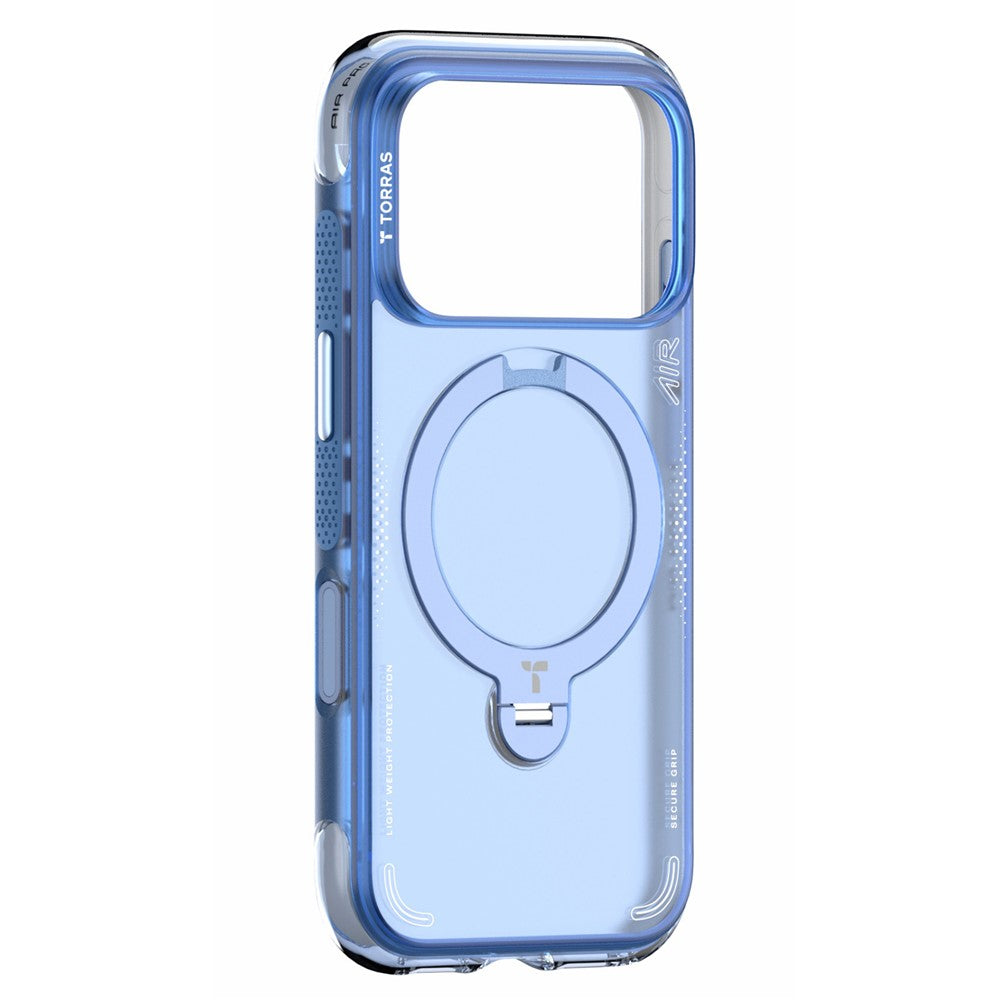 TORRAS Ostand Q3 Air-serien för iPhone 18 Pro Max / 17 Pro Max-skal kompatibelt med MagSafe, stötsäkert PC + TPU-mobilskal med stöd