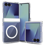 For Samsung Galaxy Z Flip8 Magnetic Case Hinge Protection TPU + Acrylic Clear Phone Cover
