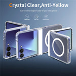 For Samsung Galaxy Z Flip8 Magnetic Case Hinge Protection TPU + Acrylic Clear Phone Cover