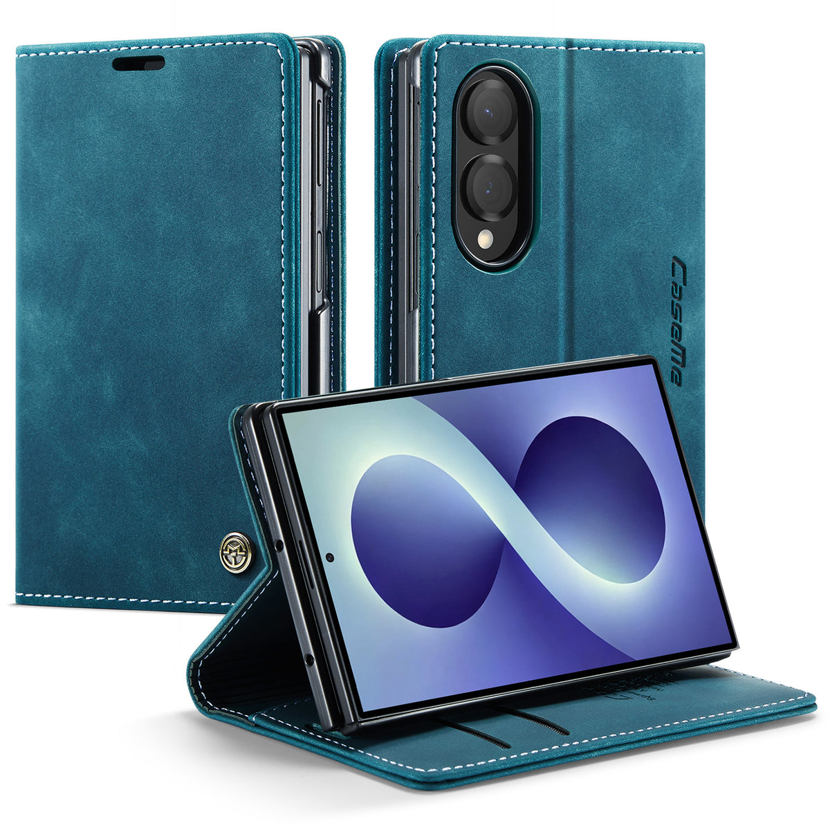 CASEME for Samsung Galaxy Z Fold8 Wallet Case  013 Series PU Leather Phone Cover Stand