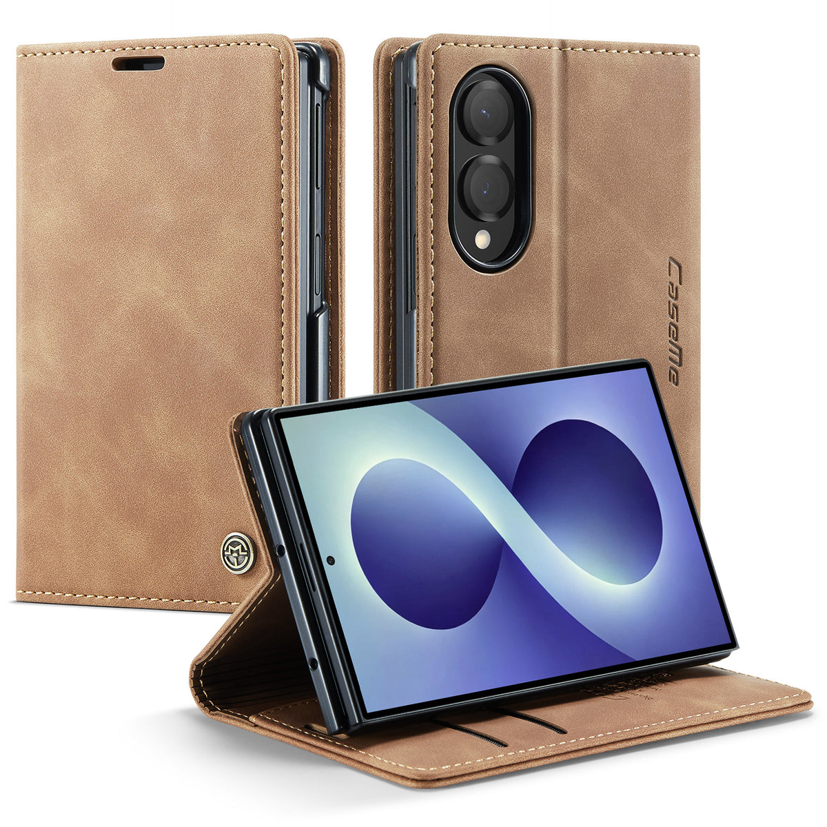 CASEME for Samsung Galaxy Z Fold8 Wallet Case  013 Series PU Leather Phone Cover Stand