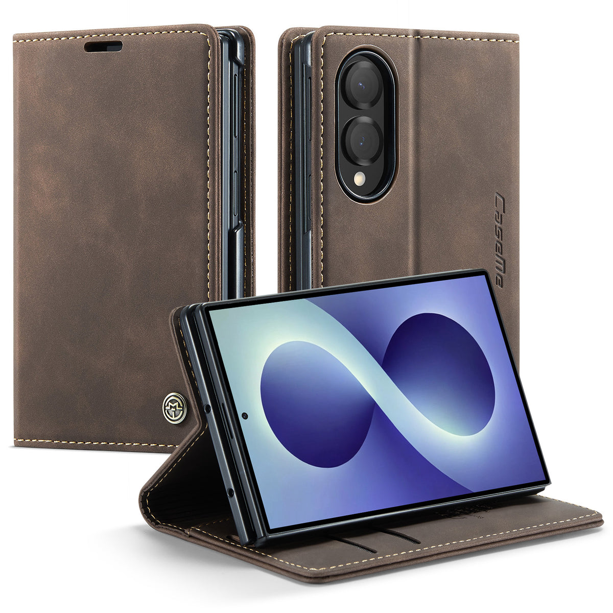CASEME for Samsung Galaxy Z Fold8 Wallet Case  013 Series PU Leather Phone Cover Stand
