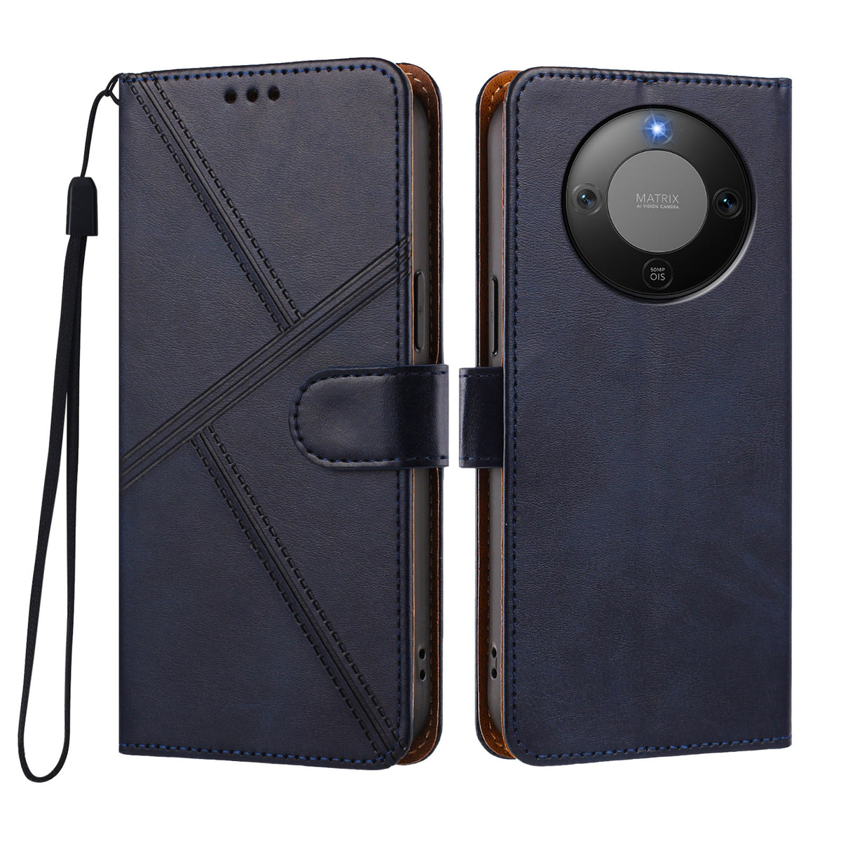 For Honor X9d 5G / Honor Magic8 Lite 5G / Honor X70 5G Case Diamond Stitch PU Leather Wallet Flip Phone Cover with Wrist Strap