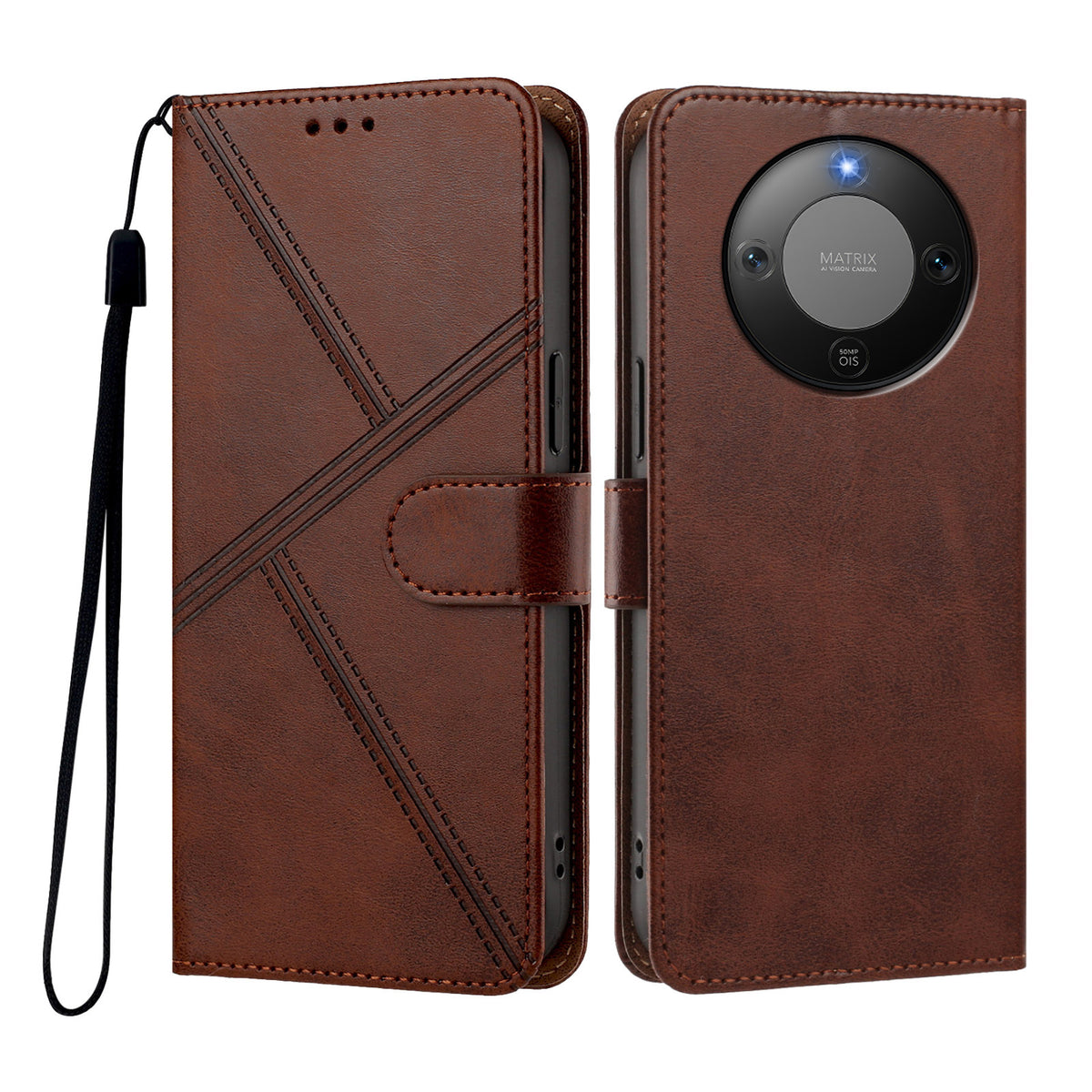For Honor X9d 5G / Honor Magic8 Lite 5G / Honor X70 5G Case Diamond Stitch PU Leather Wallet Flip Phone Cover with Wrist Strap
