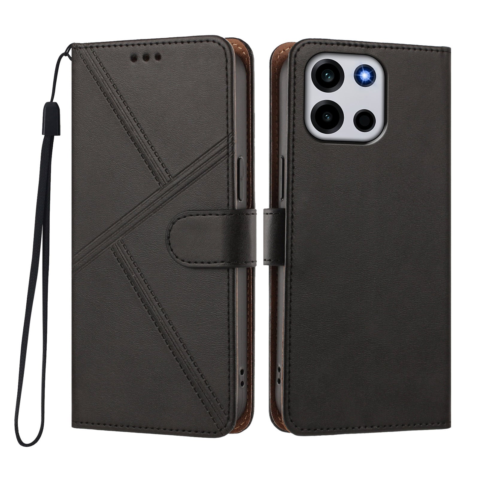 For OnePlus Turbo 6V 5G / OnePlus Nord 6 5G / OnePlus Nord CE6 5G / OnePlus Turbo 6 5G Case Diamond Stitch PU Leather Wallet Flip Phone Cover with Wrist Strap