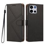 OnePlus Turbo 6V 5G / OnePlus Nord 6 5G / OnePlus Nord CE6 5G / OnePlus Turbo 6 5G-skal, diamantsömmar, PU-läder, plånbok, fällbart mobilskal med handledsrem