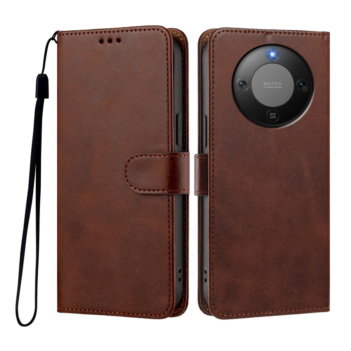For Honor X9d 5G / Honor Magic8 Lite 5G / Honor X70 5G Case Wallet Flip Stand PU Leather Phone Cover with Wrist Strap