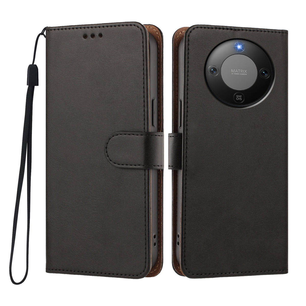 For Honor X9d 5G / Honor Magic8 Lite 5G / Honor X70 5G Case Wallet Flip Stand PU Leather Phone Cover with Wrist Strap