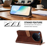 For Oppo Find X9 Ultra 5G Case Wallet Flip Stand PU Leather Phone Cover with Wrist Strap