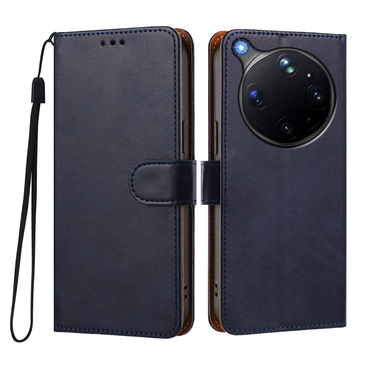 For Oppo Find X9 Ultra 5G Case Wallet Flip Stand PU Leather Phone Cover with Wrist Strap
