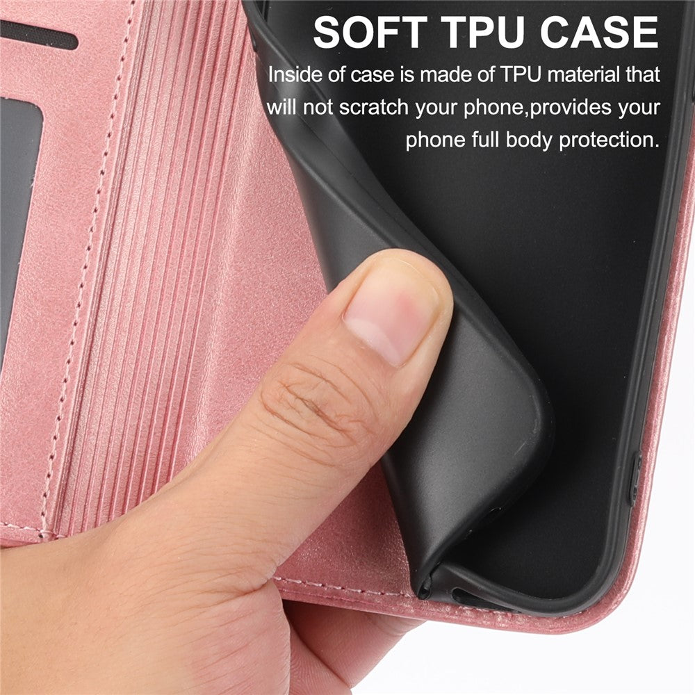 Imprinted Rhombus Pattern Phone Pouch Case for Xiaomi 13 Pro 5G, Calf Texture PU Leather Wallet Stand Magnetic Closure Cover