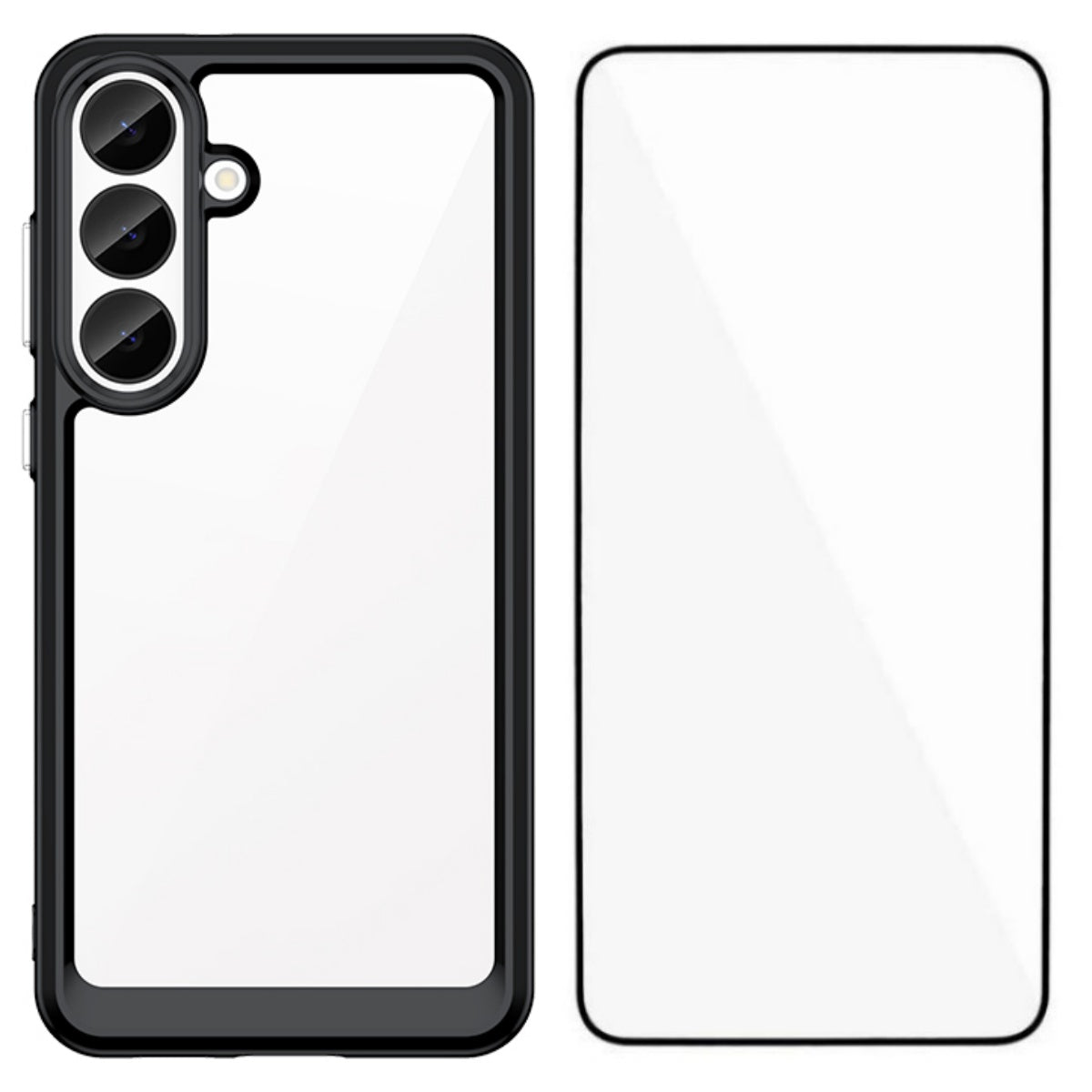 WANLONFENG för Samsung Galaxy S26 FE mobilskal XC-serien TPU akrylskal med härdat glas (stort linshål)