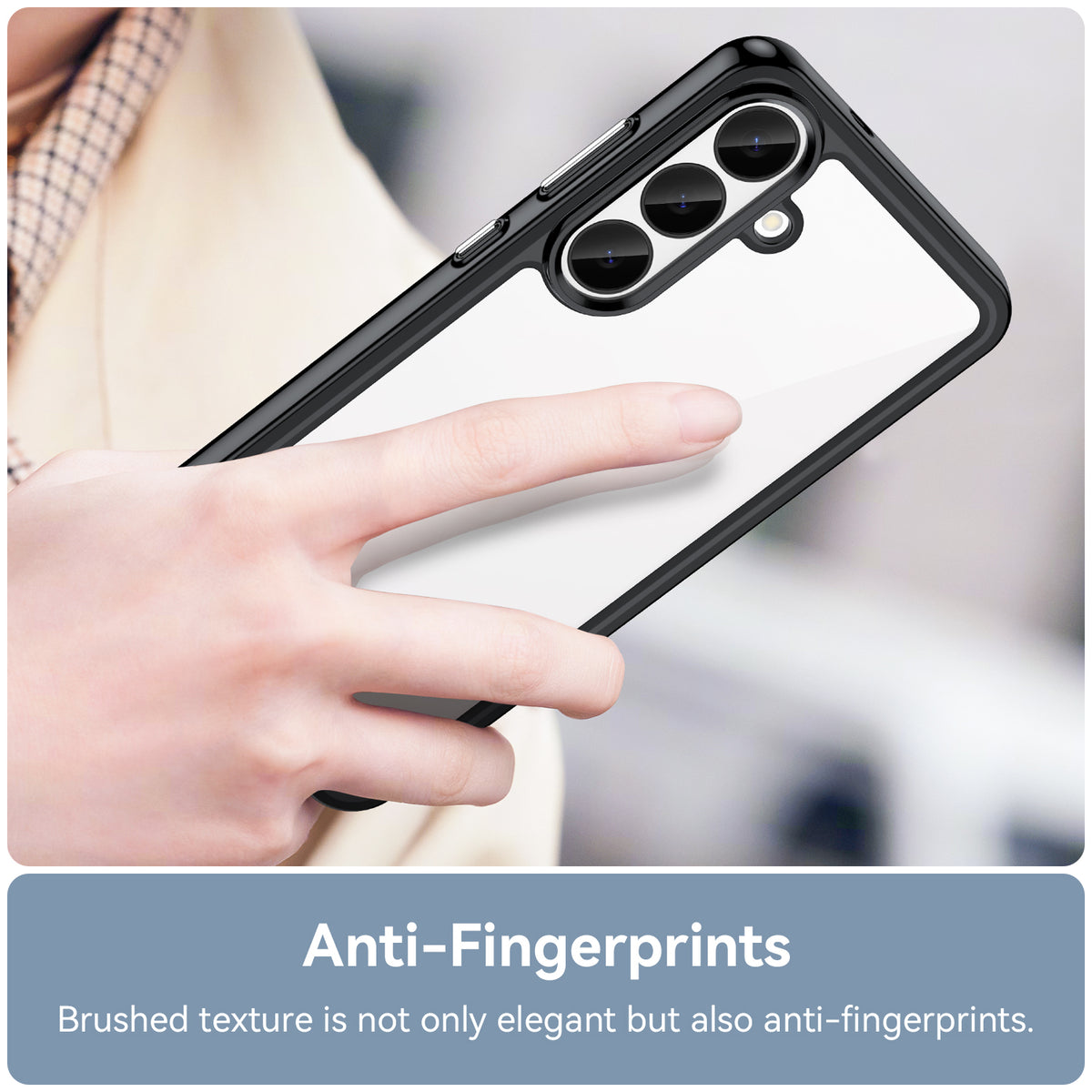 WANLONFENG för Samsung Galaxy S26 FE mobilskal XC-serien TPU akrylskal med härdat glas (stort linshål)