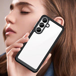 WANLONFENG mobilcover til Samsung Galaxy S26 FE, XC-serien, TPU-akrylcover med hærdet glas (stort linsehul)