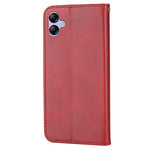 Til Samsung Galaxy A04e 4G / F04 4G / M04 4G Imprinted Rhombus Pattern Kalvetekstur Telefoncover PU Læder Wallet Stand Magnetisk Lukning Cover