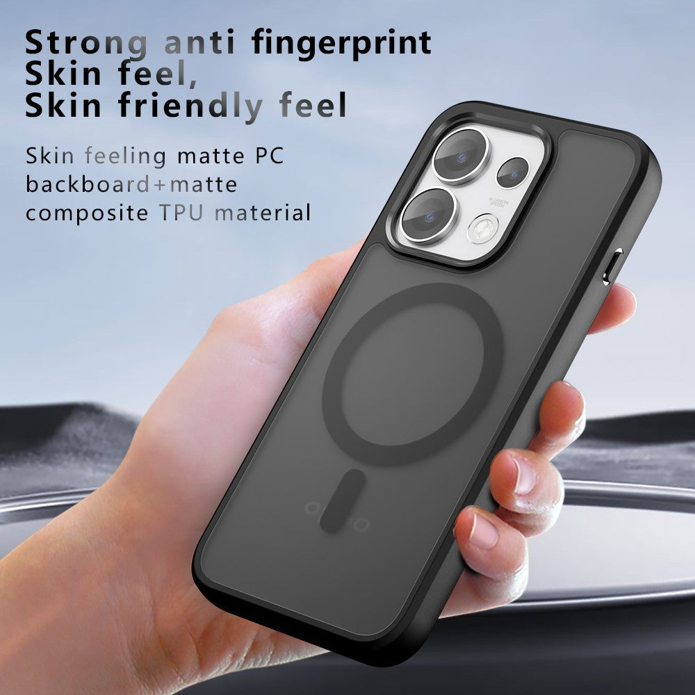 Oppo Reno16 Pro 5G (Global) / Reno16 5G (Global) Magnetiskt Skal TPU + PC Matt Skin Touch mobilskal