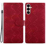 For Samsung Galaxy S26 FE Wallet Case Imprinted Ethnic Pattern Leather Phone Cover with Wrist Strap
