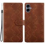 Til Samsung Galaxy A08 5G / A08 4G / A07 5G / A07 4G / A06 5G / A06 4G Pung Etui Præget Etnisk Mønster Læder Telefoncover med Håndrem