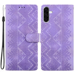 For Samsung Galaxy A36 5G  /  A37 5G Wallet Case Imprinted Ethnic Pattern Leather Phone Cover with Wrist Strap
