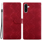 Til Samsung Galaxy A56 5G Pung Etui Med Præget Etnisk Mønster Læder Telefoncover med Håndrem