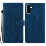 Til Samsung Galaxy A56 5G Pung Etui Med Præget Etnisk Mønster Læder Telefoncover med Håndrem