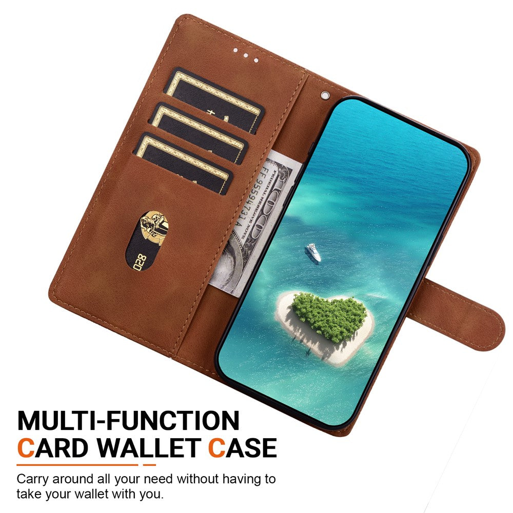 For Samsung Galaxy A27 5G Wallet Case Imprinted Ethnic Pattern Leather Phone Cover with Wrist Strap