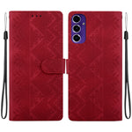 For Samsung Galaxy A27 5G Wallet Case Imprinted Ethnic Pattern Leather Phone Cover with Wrist Strap