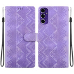 For Samsung Galaxy A27 5G Wallet Case Imprinted Ethnic Pattern Leather Phone Cover with Wrist Strap