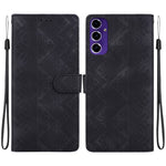 For Samsung Galaxy A27 5G Wallet Case Imprinted Ethnic Pattern Leather Phone Cover with Wrist Strap