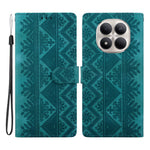 For Xiaomi Redmi Note 15 Pro+ 5G (Global)  /  Poco M8 Pro 5G Wallet Case Imprinted Ethnic Pattern Leather Phone Cover with Wrist Strap