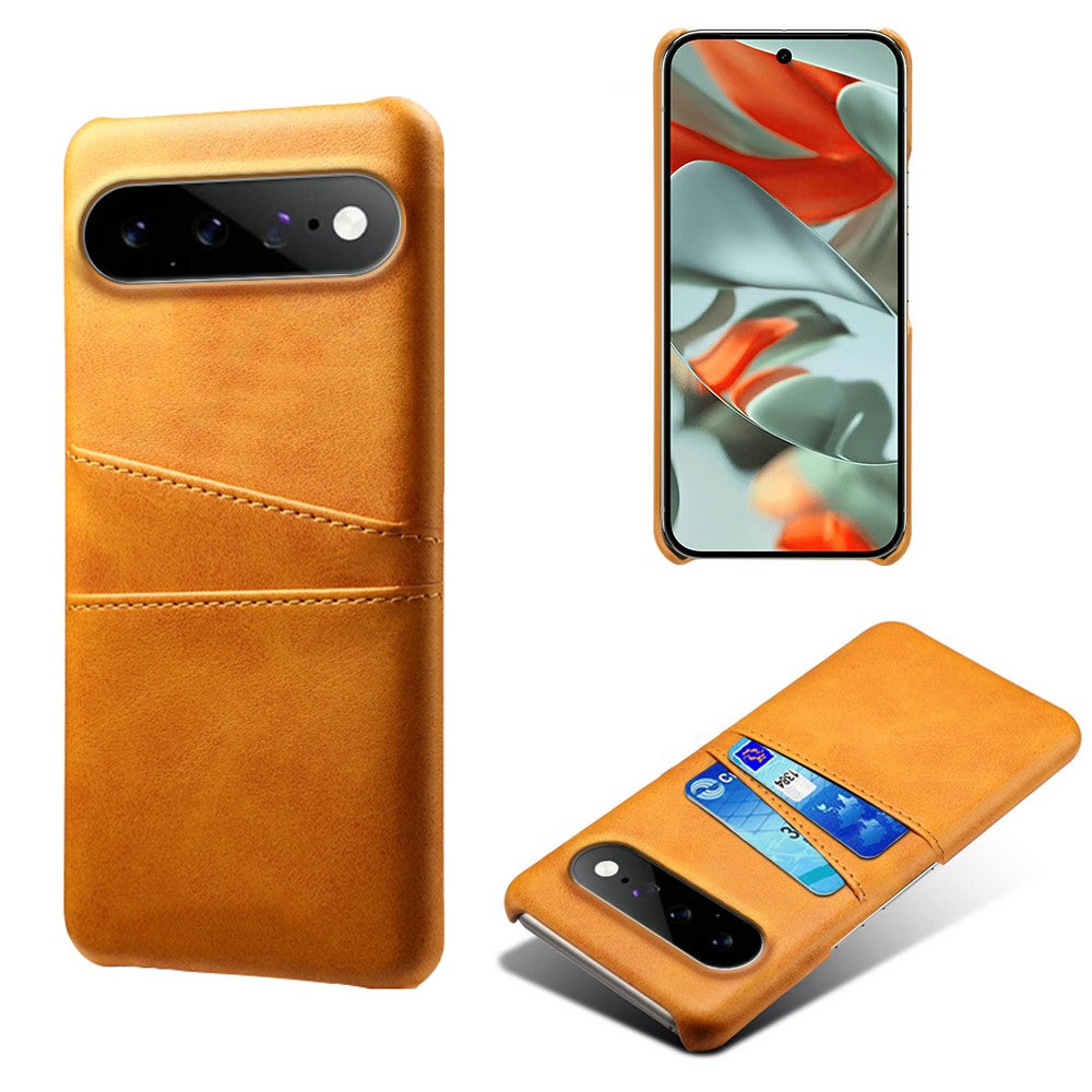 For Google Pixel 11 Pro XL Case Dual Card Slots PU Leather + Hard PC Phone Cover