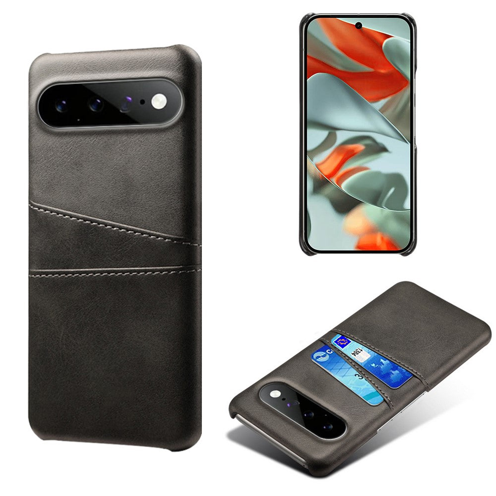 For Google Pixel 11 Pro XL Case Dual Card Slots PU Leather + Hard PC Phone Cover