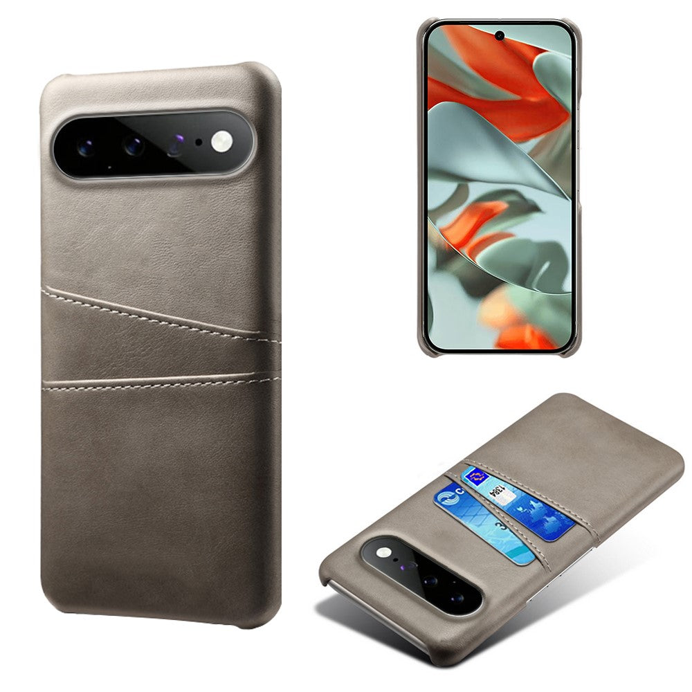 For Google Pixel 11 Pro XL Case Dual Card Slots PU Leather + Hard PC Phone Cover