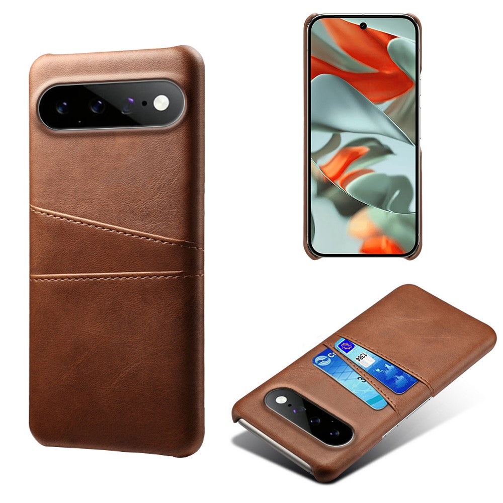 For Google Pixel 11 Pro XL Case Dual Card Slots PU Leather + Hard PC Phone Cover