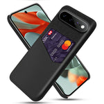 For Google Pixel 11 Pro XL Case PU Leather Cloth Texture Hard PC Phone Cover with Card Holder